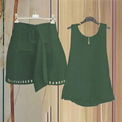 Greta | Conjunto Verde sin Mangas - Elena Duval