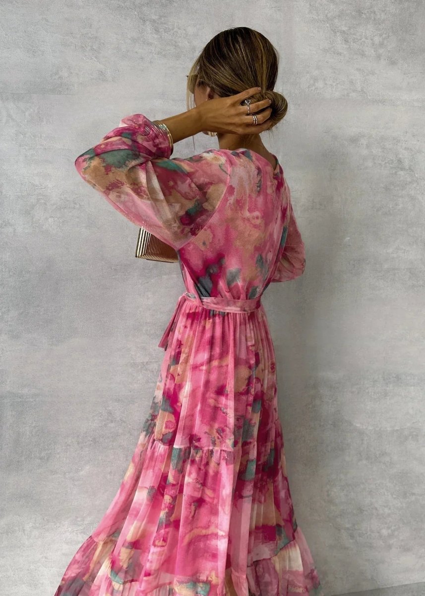 Hazel | Vestido Cruzado con Estampado Floral - Elena Duval