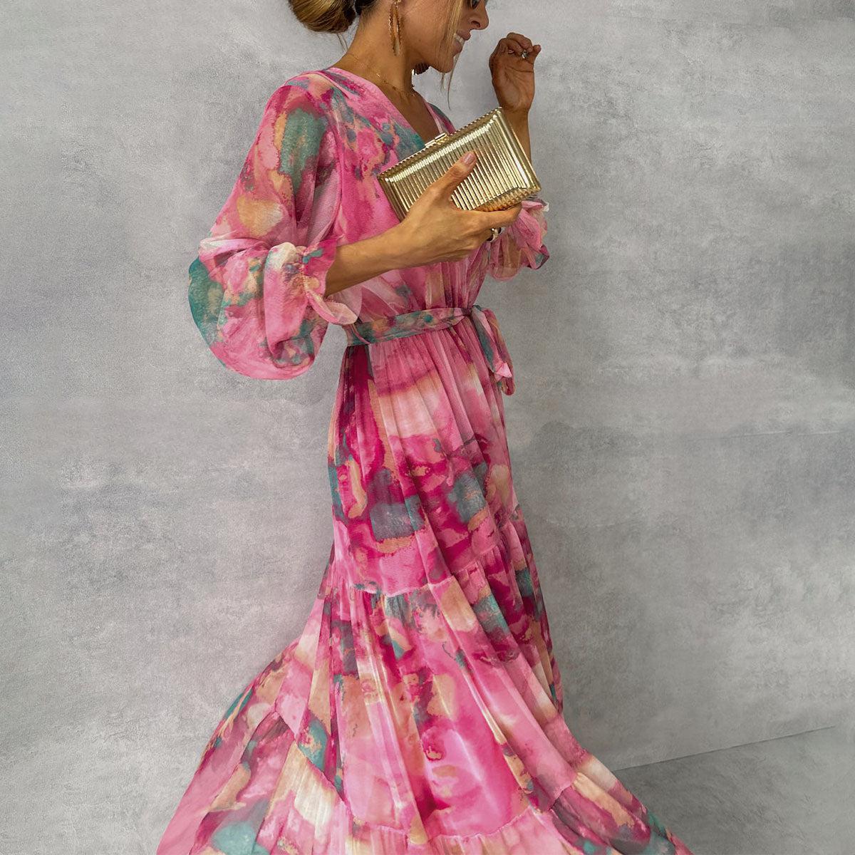 Hazel | Vestido Cruzado con Estampado Floral - Elena Duval