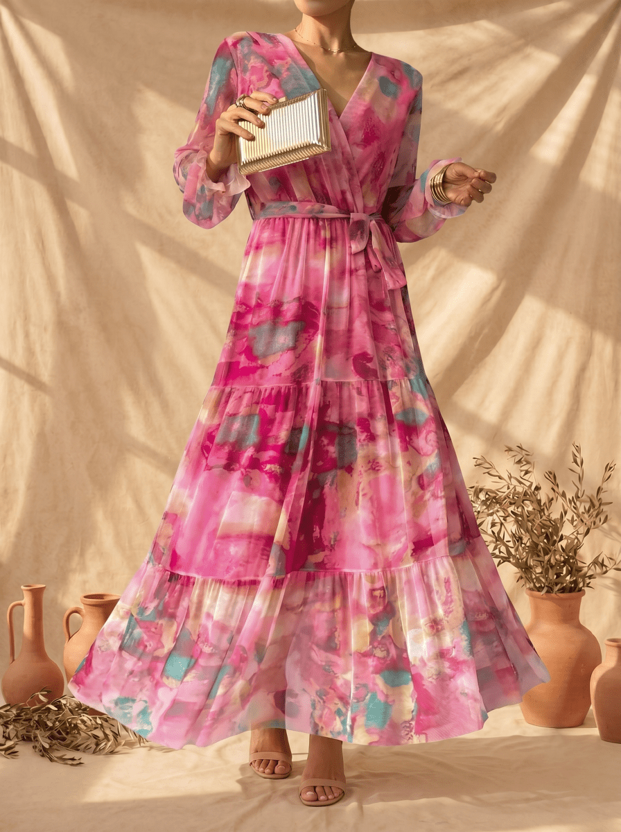 Hazel | Vestido Cruzado con Estampado Floral - Elena Duval