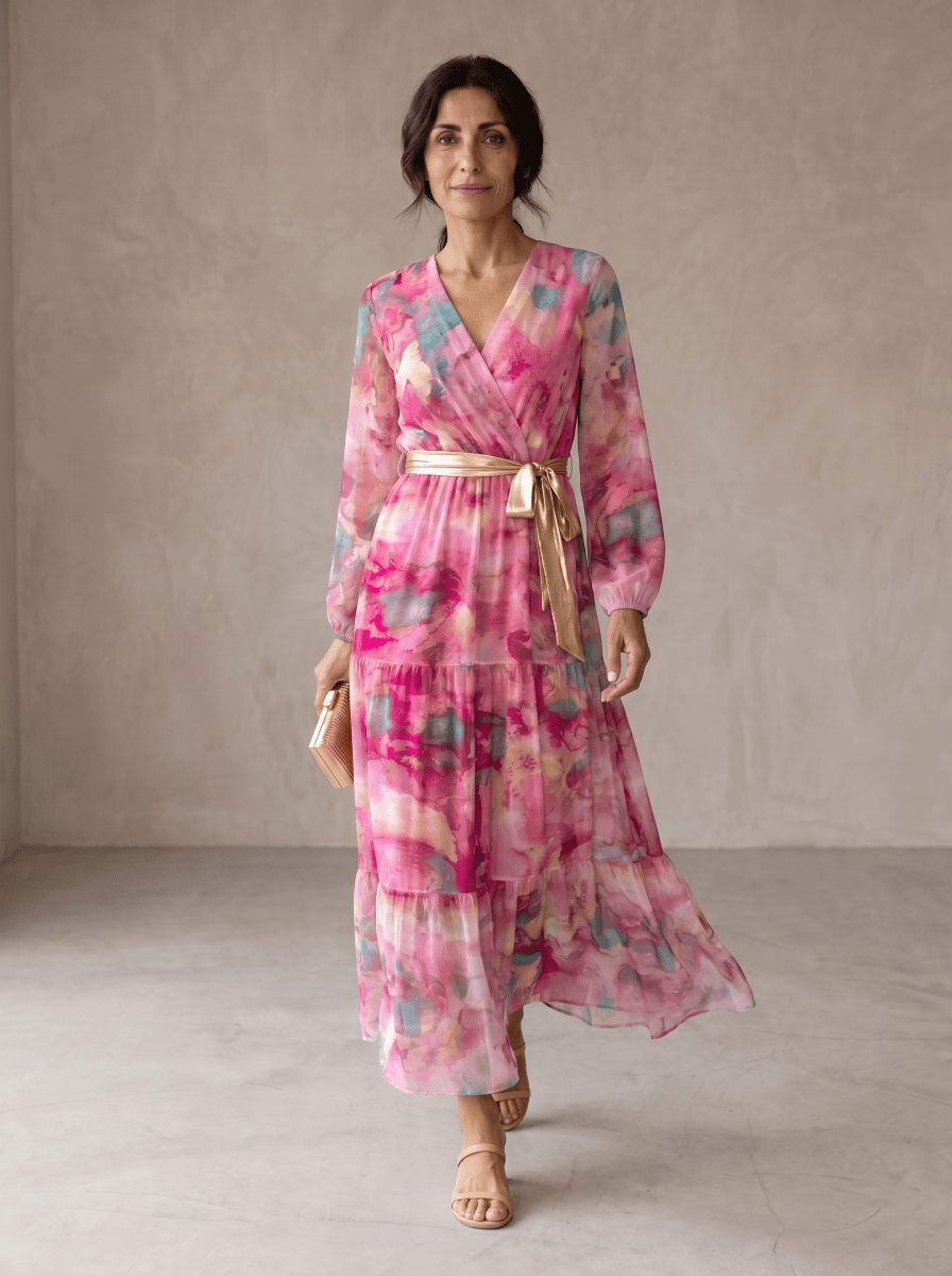 Hazel | Vestido Cruzado con Estampado Floral - Elena Duval