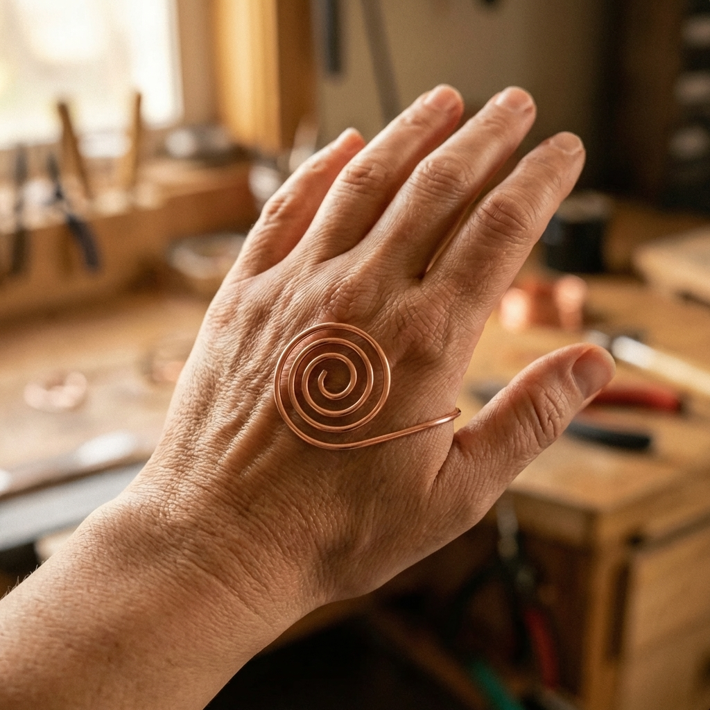 Intreccio | Pulsera Espiral en Tono Cobre