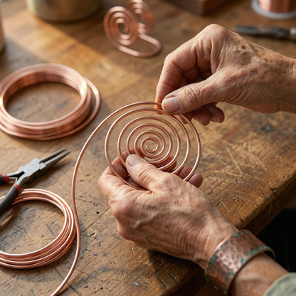 Intreccio | Pulsera Espiral en Tono Cobre