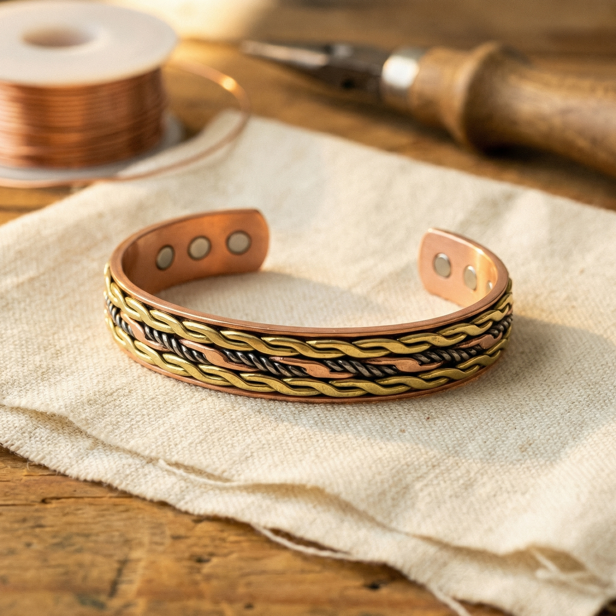 Bracciale in Rame di Lucia & Mila - Weave