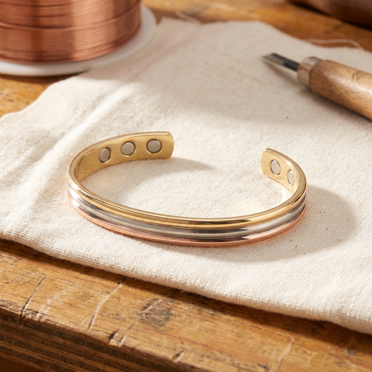 Bracciale in Rame di Lucia & Mila - Faggio