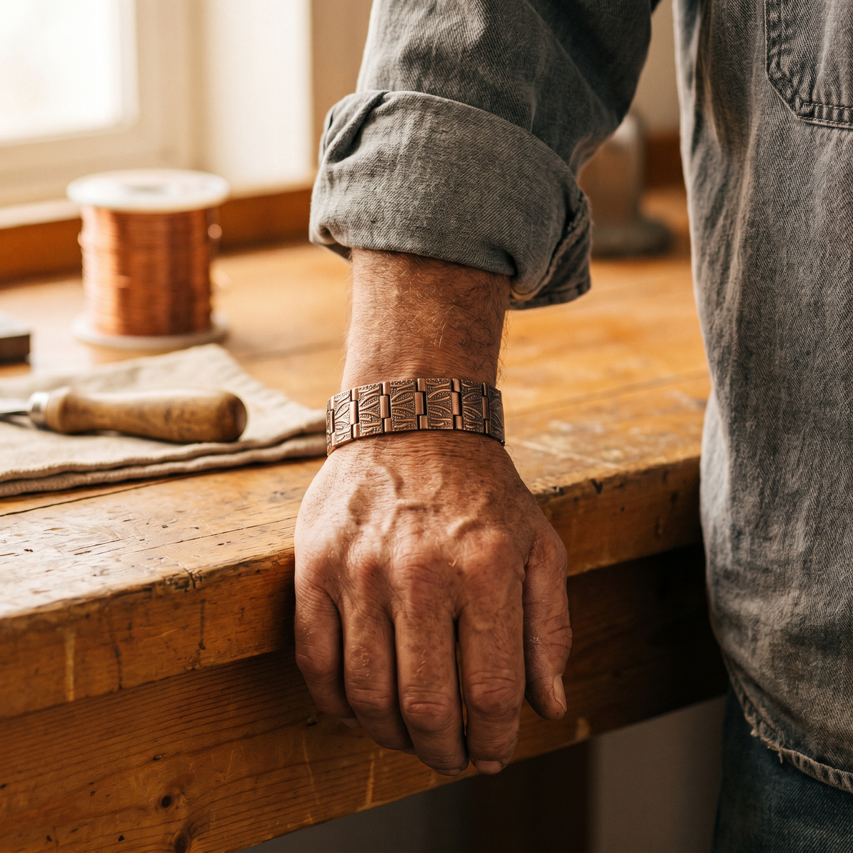 Bracciale in Rame per Uomo di Lucia & Mila - Grit
