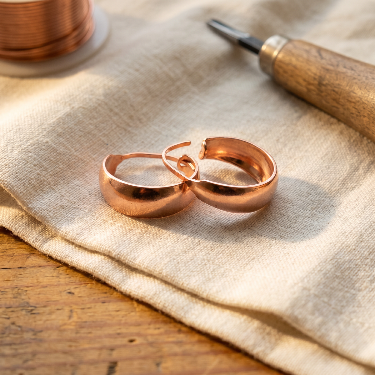 Conchiglia | Pendientes en Tono Cobre