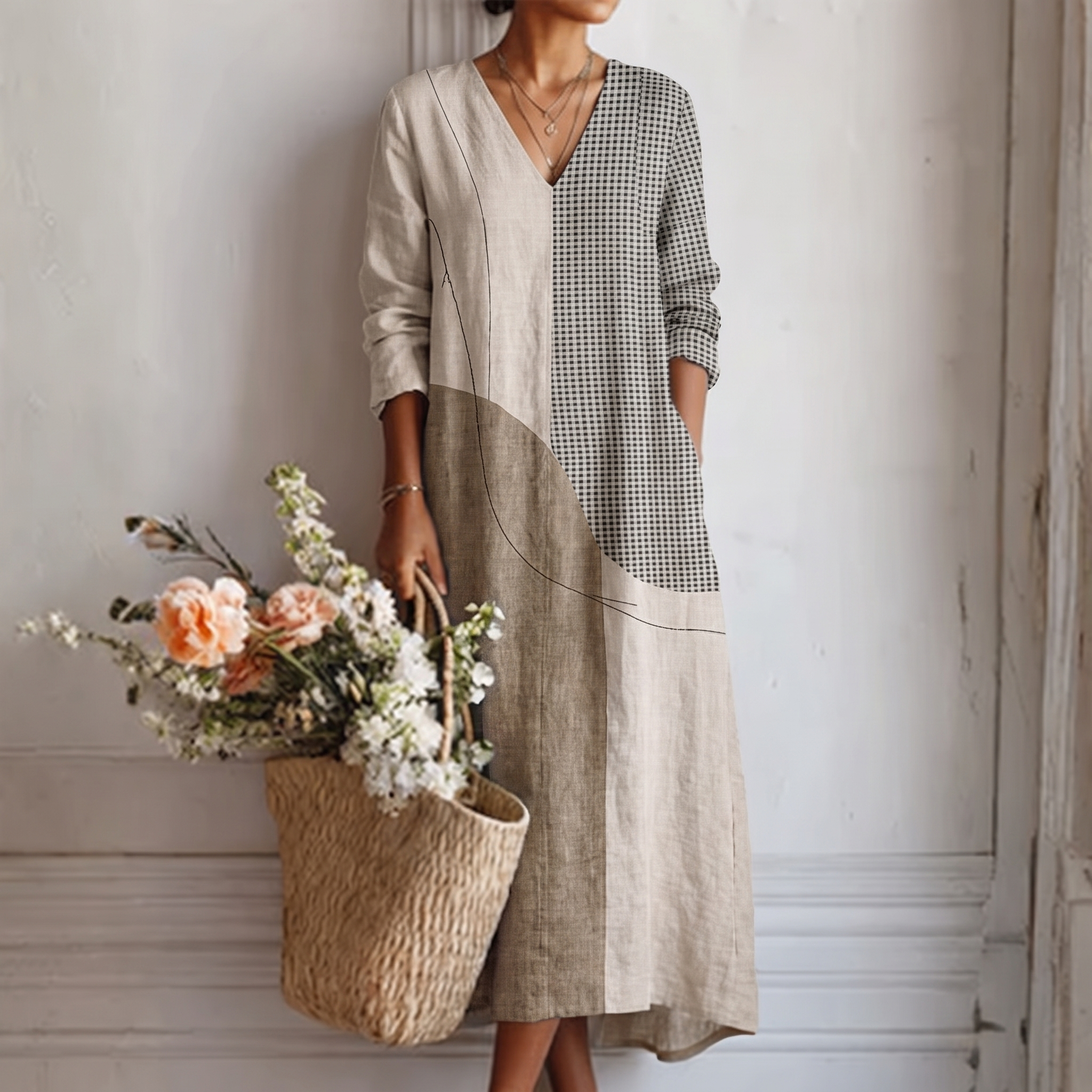 Emma™ | Vestido de Rayas Elegante