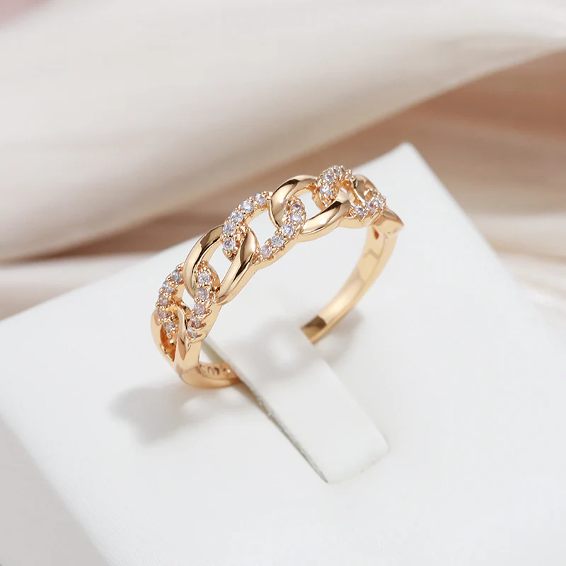 Fátima | Anillo Dorado Malla Chic