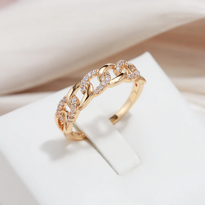 Fátima | Anillo Dorado Malla Chic
