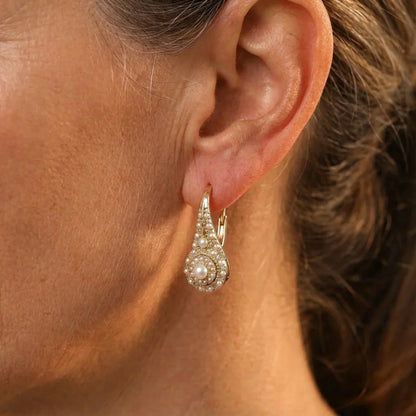 Pendientes de Perlas en Flor