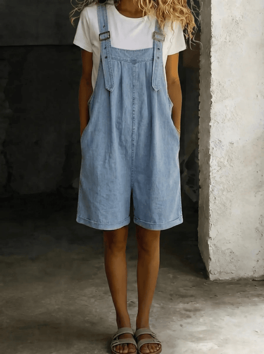Isabel | Jumpsuit Vaquero Corto - Elena Duval