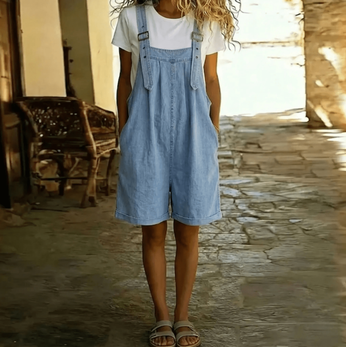 Isabel | Jumpsuit Vaquero Corto - Elena Duval