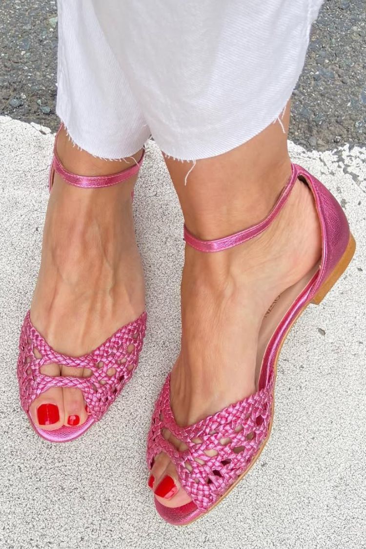 Isadora | Sandalias Trenzadas Doradas - Elena Duval