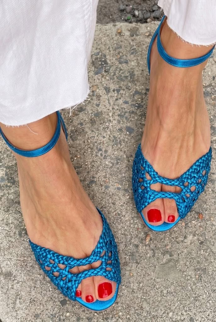 Isadora | Sandalias Trenzadas Doradas - Elena Duval