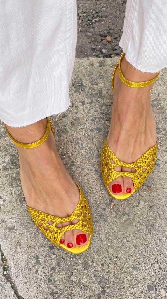 Isadora | Sandalias Trenzadas Doradas - Elena Duval