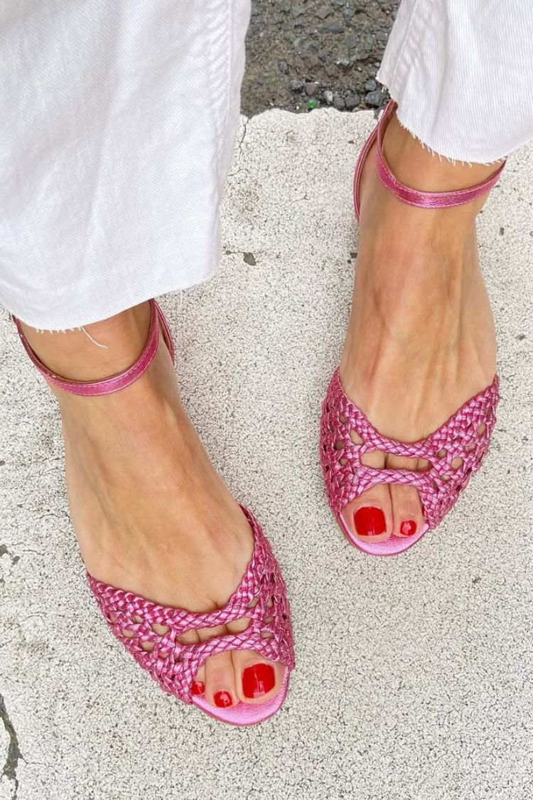 Isadora | Sandalias Trenzadas Doradas - Elena Duval