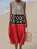 Jane | Vestido Midi Colorblock - Elena Duval