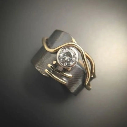 Laura | Anillo Vintage en Plata Oscura - Elena Duval