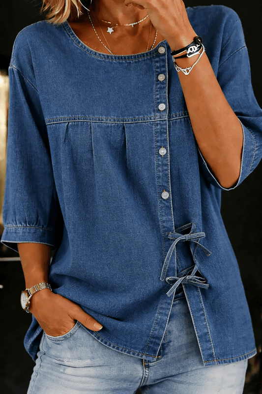 Lily | Blusa Vaquera Vintage Suelta - Elena Duval