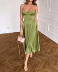 Liora | Vestido Midi Elegante Sin Tirantes - Elena Duval