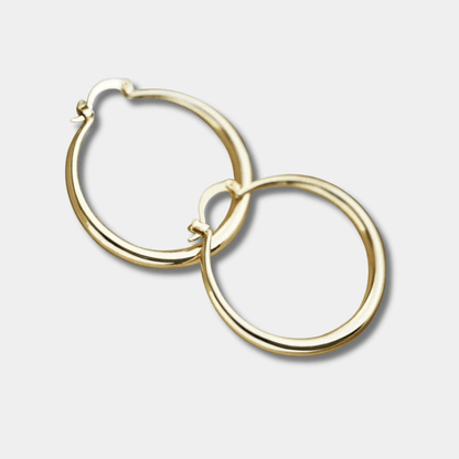 Lívia - Elegantes aretes de oro de gran tamaño - Elena Duval