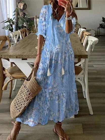 Luna | Vestido midi de estilo boho desenfadado - Elena Duval