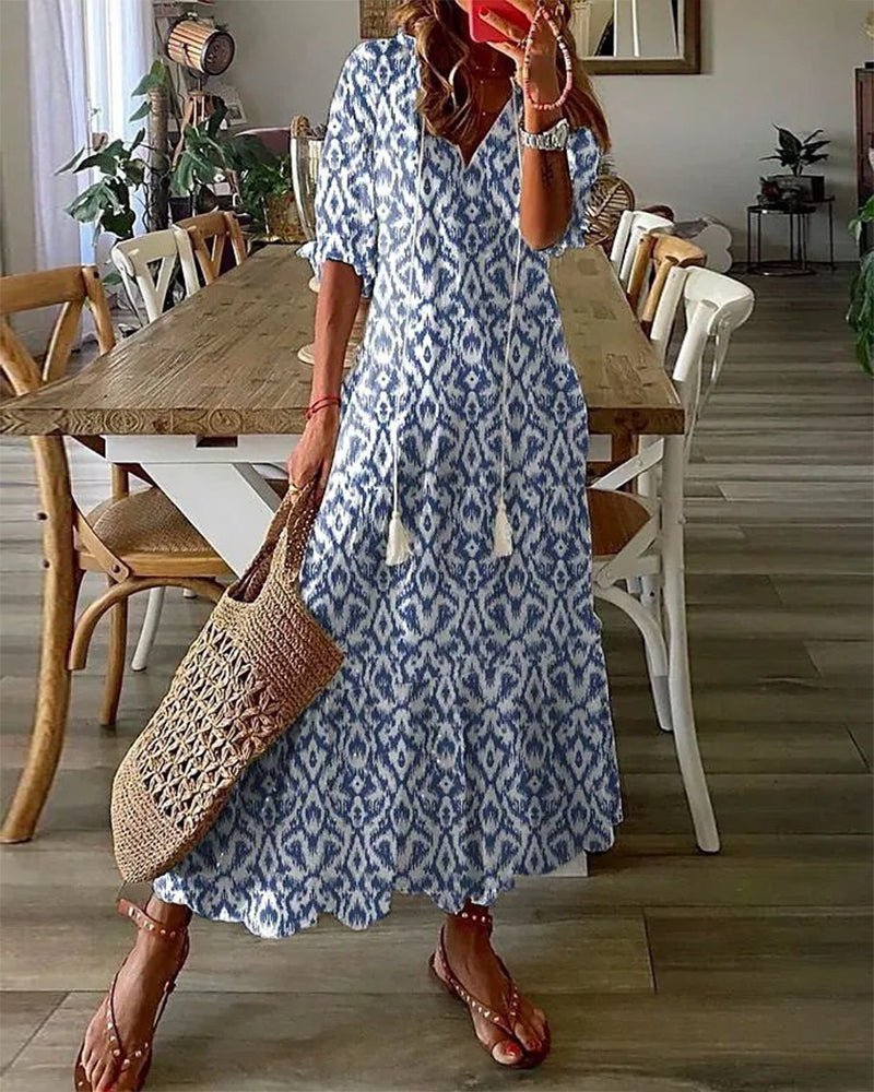 Luna | Vestido midi de estilo boho desenfadado - Elena Duval