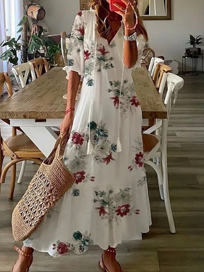 Luna | Vestido midi de estilo boho desenfadado - Elena Duval