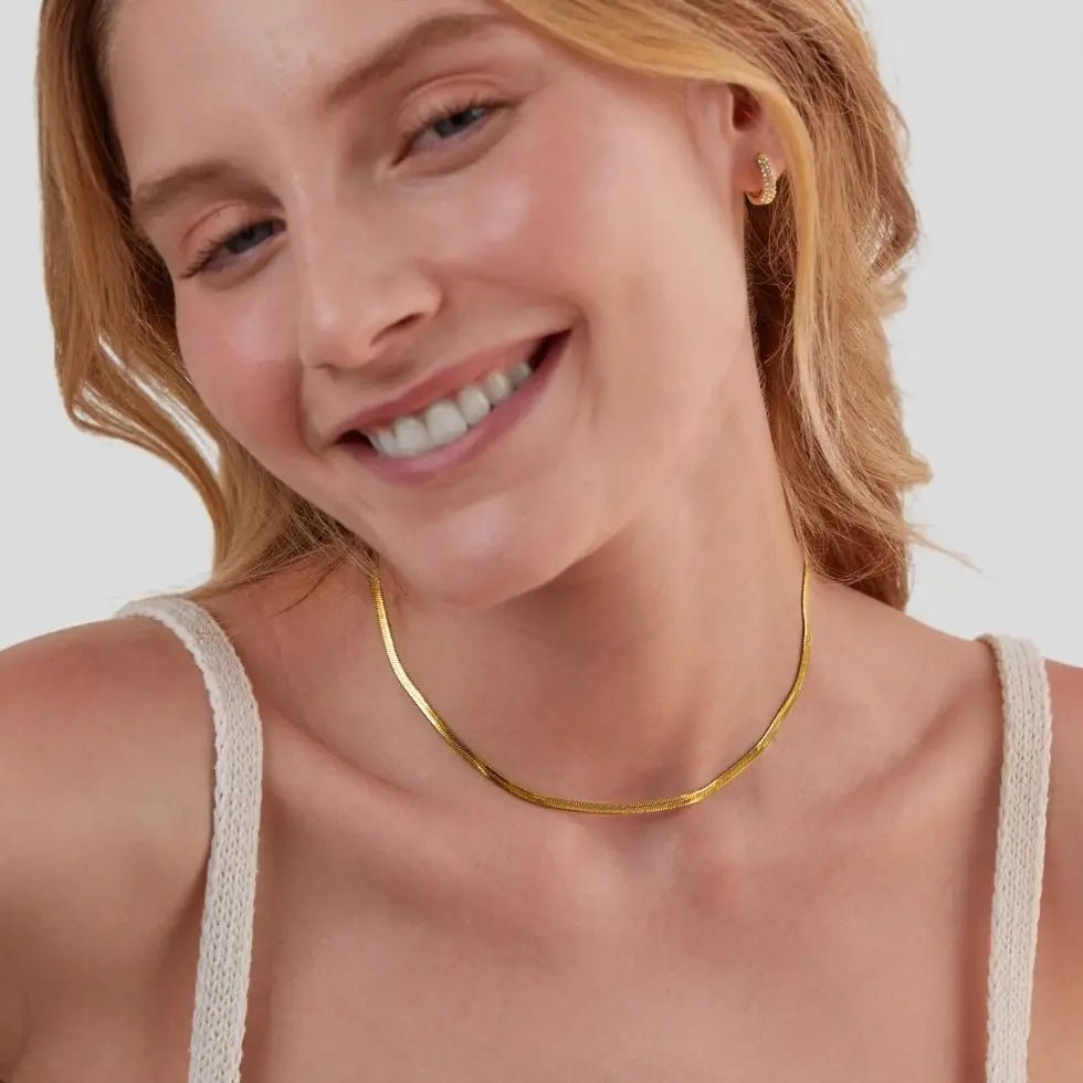 Luzia | Collar Dorado Estilo Serpiente - Elena Duval