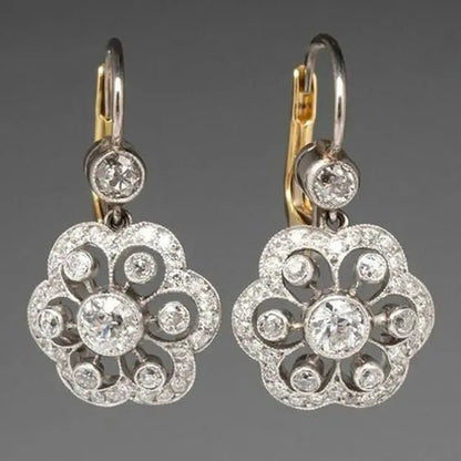 Magdalena - Pendientes vintage con mandala de cristal - Elena Duval
