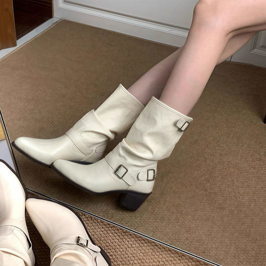 Margarita | Botas Casuales Elegantes de Tacón Medio - Elena Duval