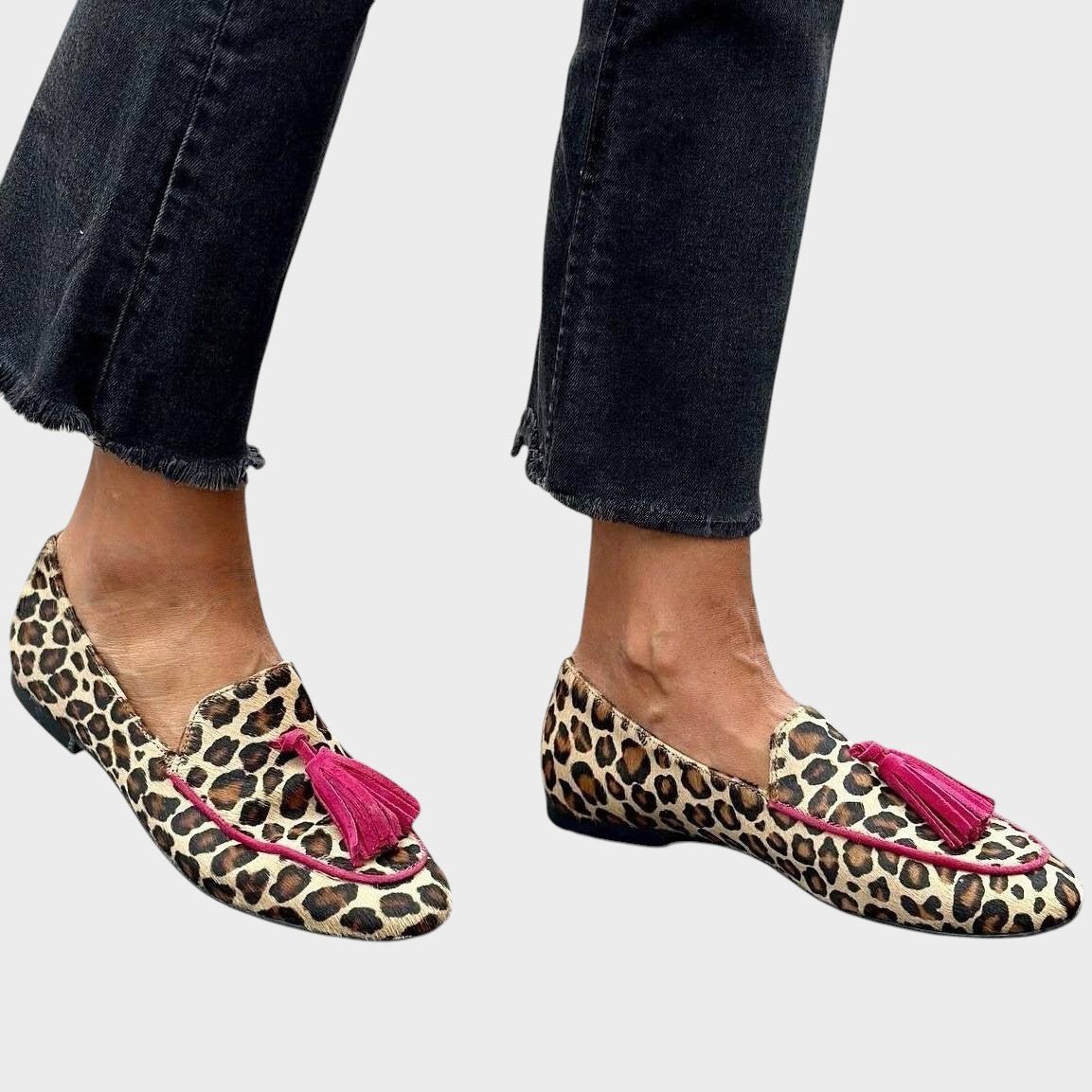 Mariana - Mocasines Estampado Leopardo - Elena Duval