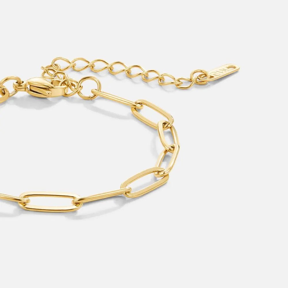 Marina | Pulsera Dorada Eslabón Clip - Elena Duval
