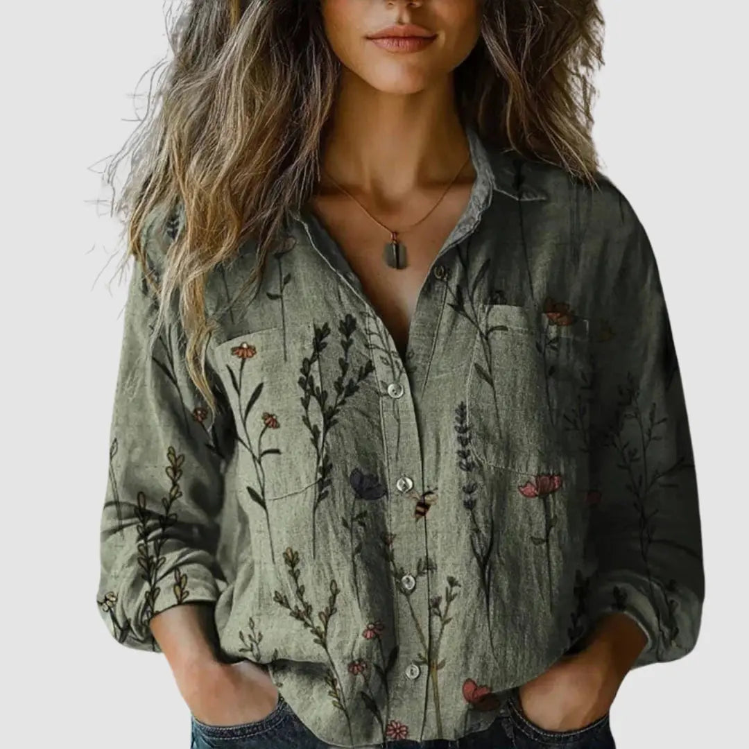 Marta | Blusa Estampada Vintage - Elena Duval