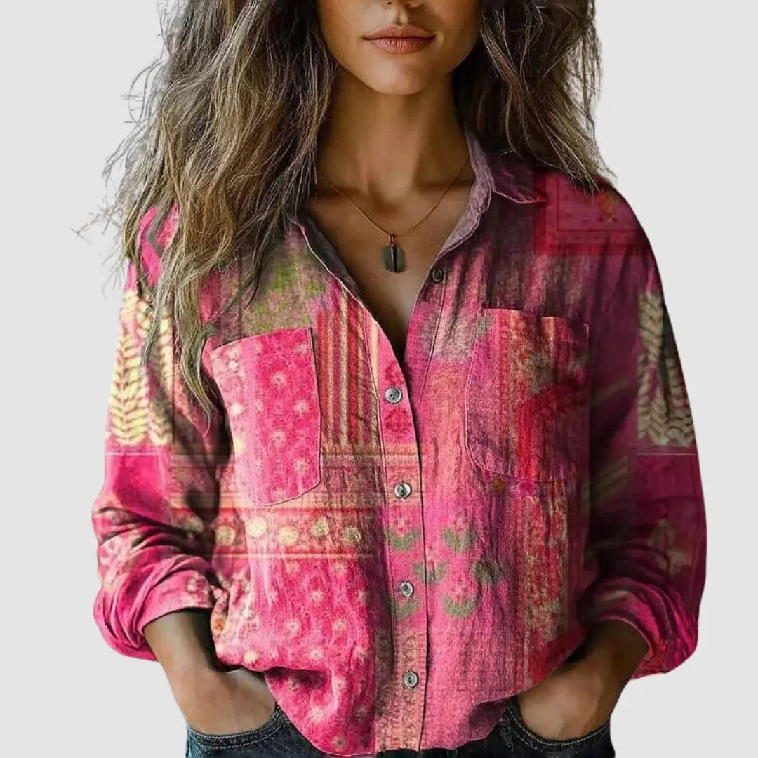 Marta | Blusa Estampada Vintage - Elena Duval