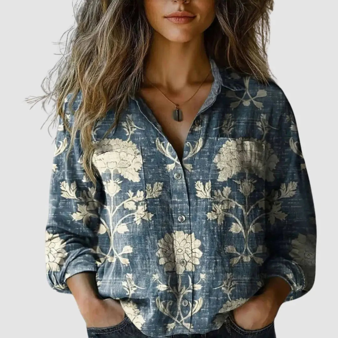 Marta | Blusa Estampada Vintage - Elena Duval