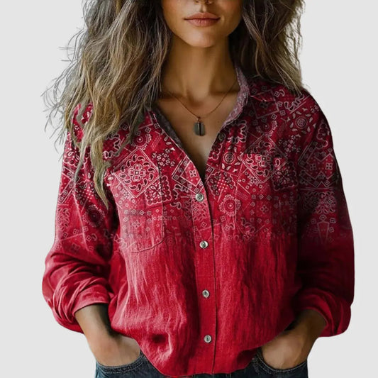 Marta | Blusa Estampada Vintage - Elena Duval