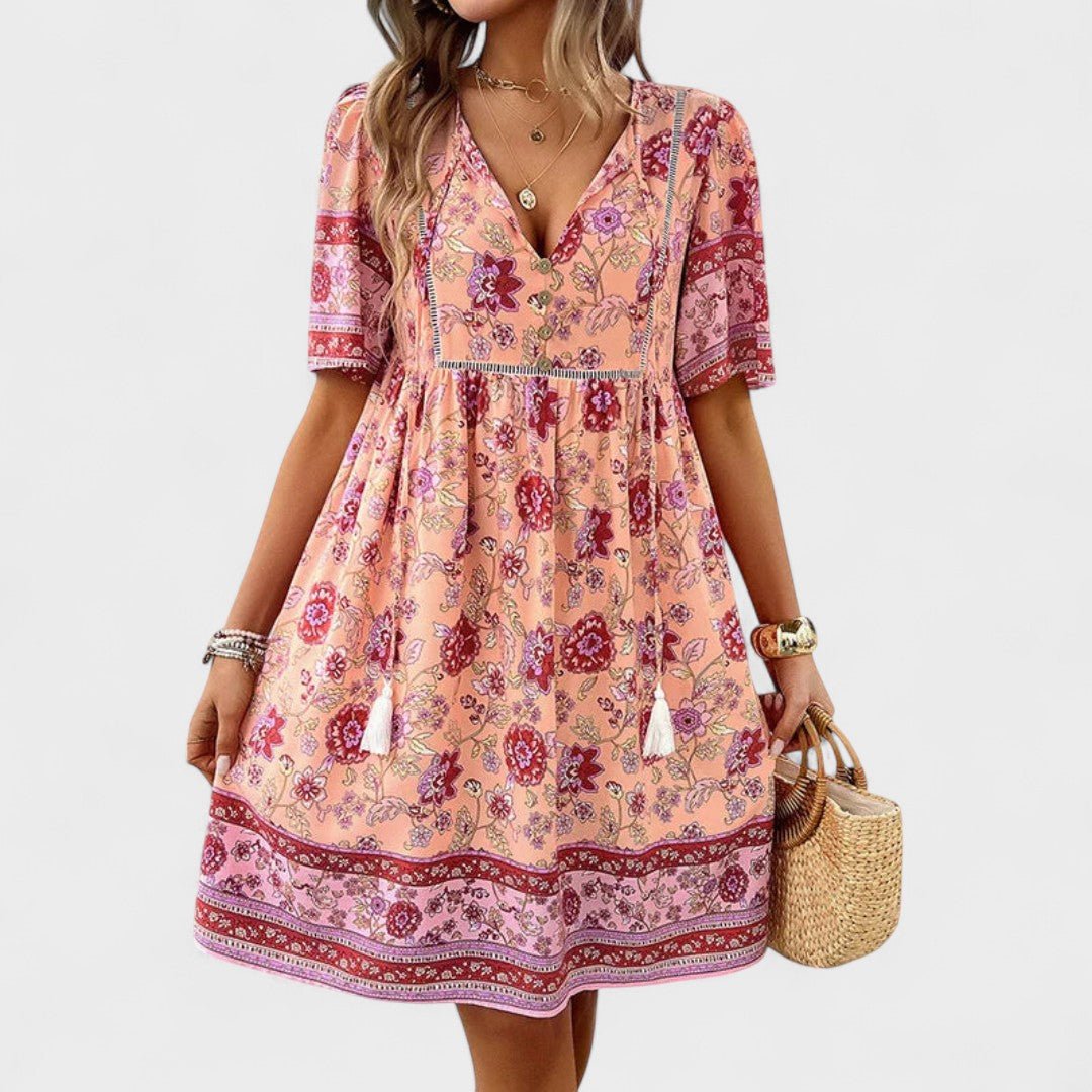 Marta - Vestido Boho Floral - Elena Duval