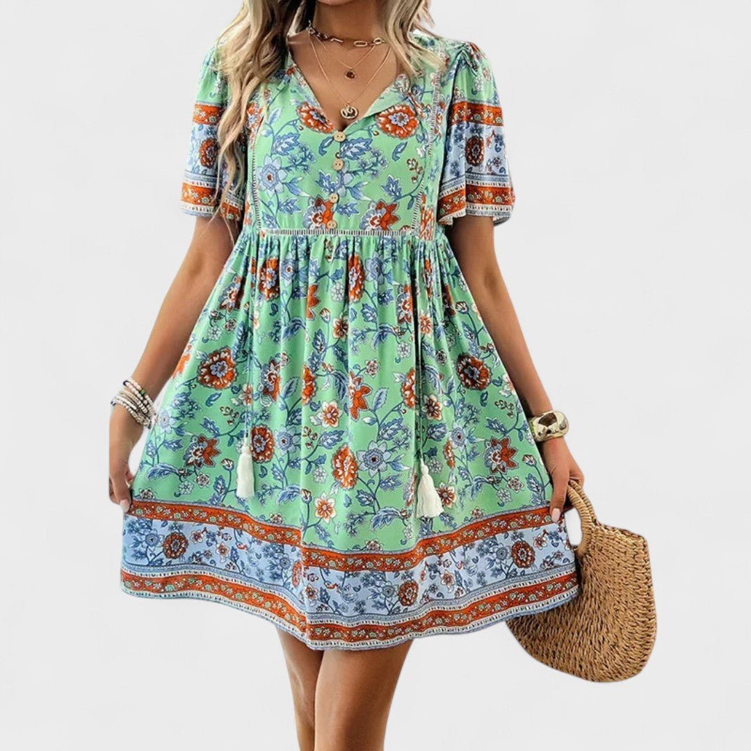Marta - Vestido Boho Floral - Elena Duval