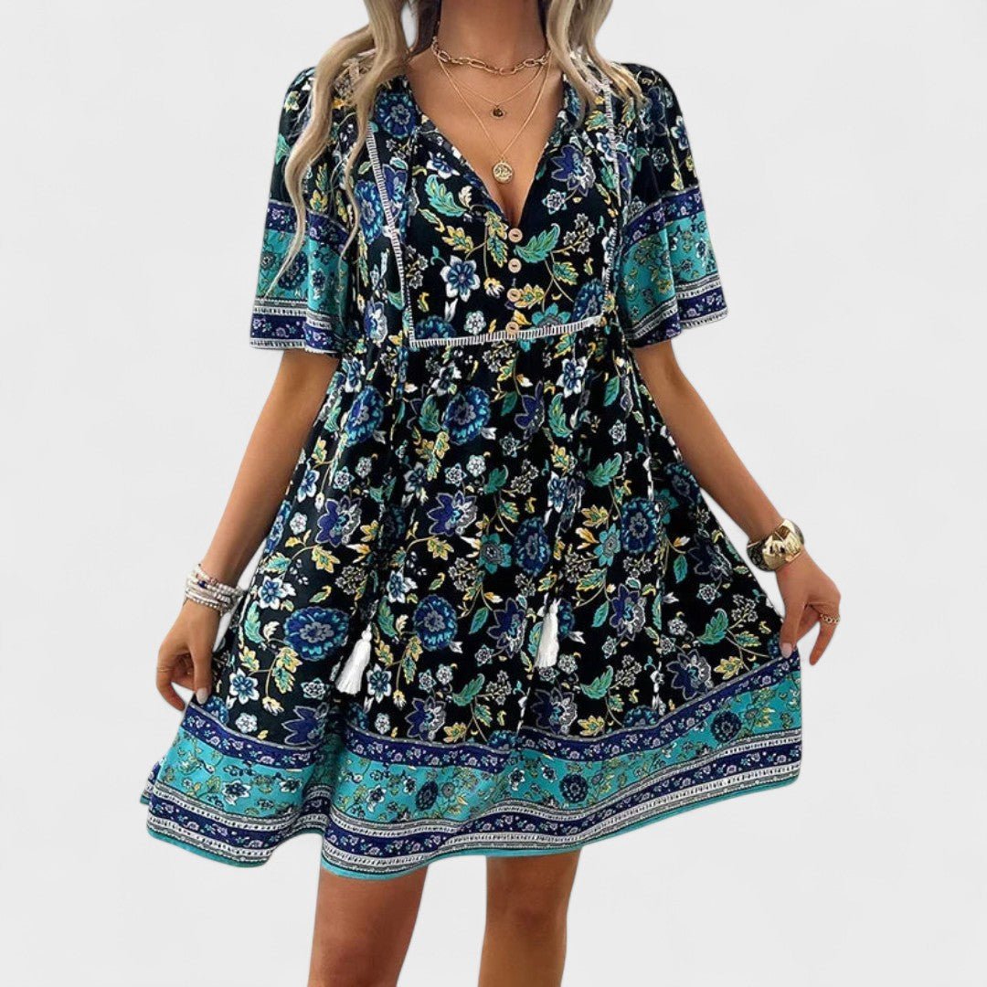 Marta - Vestido Boho Floral - Elena Duval