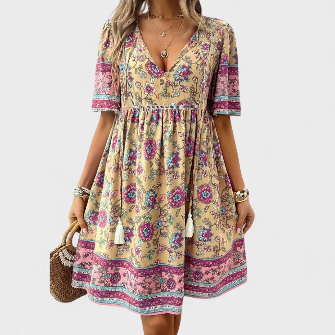 Marta - Vestido Boho Floral - Elena Duval