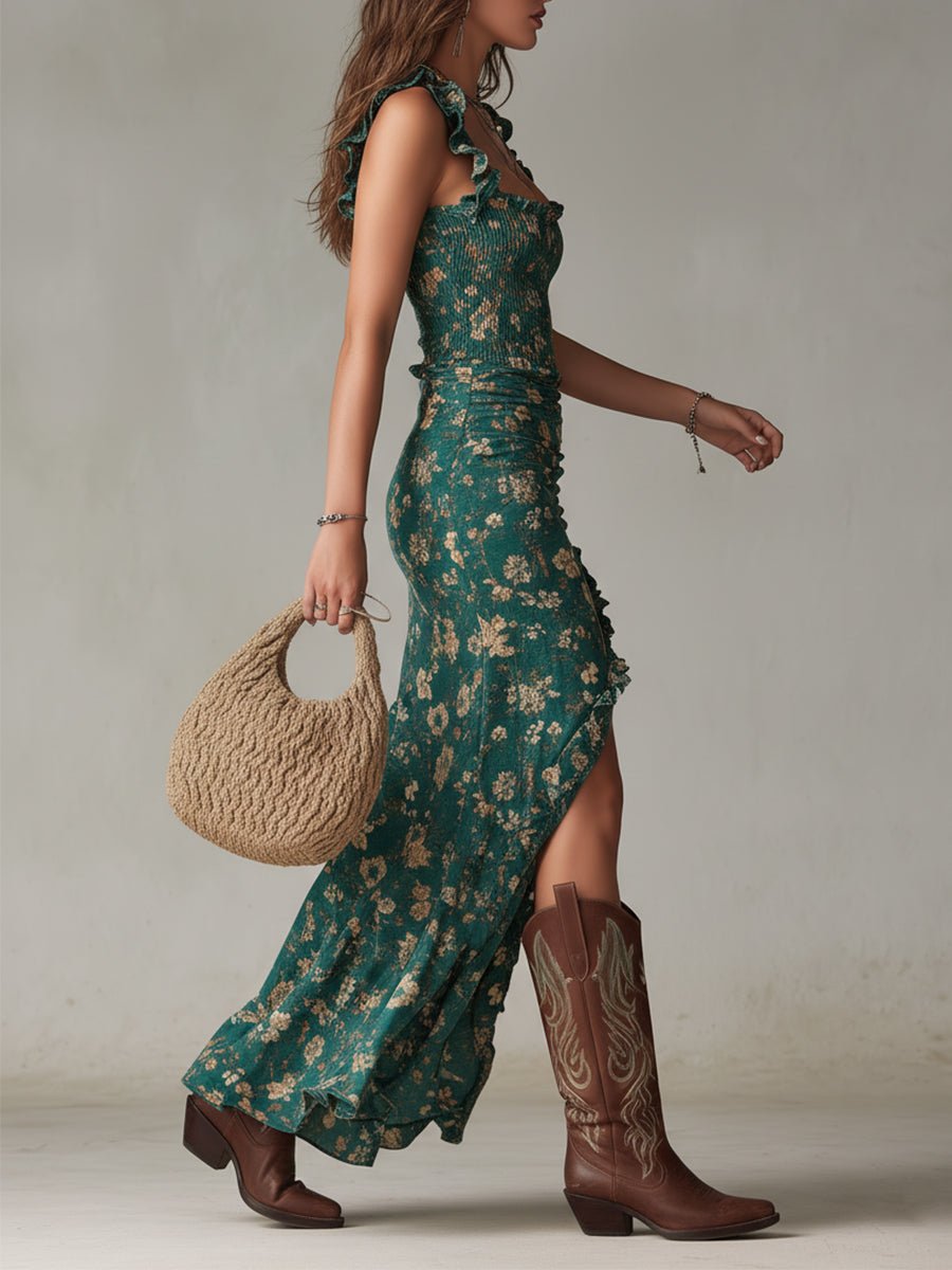 Mayfair | Vestido Largo Elegante Retro - Elena Duval
