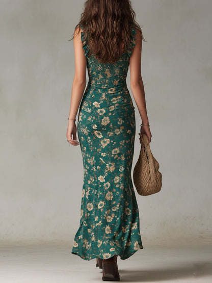 Mayfair | Vestido Largo Elegante Retro - Elena Duval