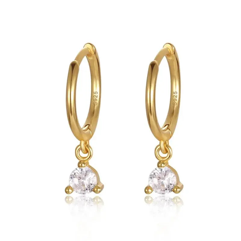 Melanie – Pendientes finos en oro con una delicada textura. - Elena Duval