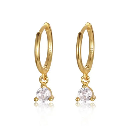 Melanie – Pendientes finos en oro con una delicada textura. - Elena Duval