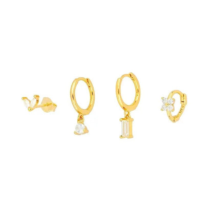 Melanie – Pendientes finos en oro con una delicada textura. - Elena Duval