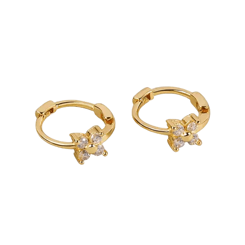 Melanie – Pendientes finos en oro con una delicada textura. - Elena Duval