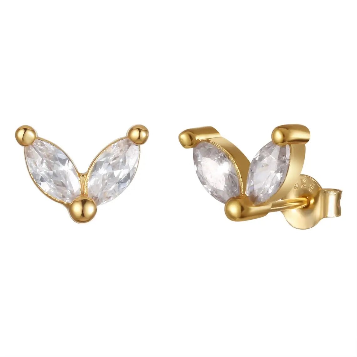 Melanie – Pendientes finos en oro con una delicada textura. - Elena Duval