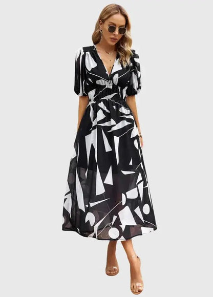 Merlin™ | Vestido Midi Floral Favorecedor - Elena Duval